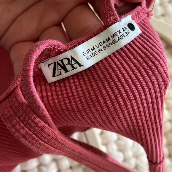 Zara Pink strappy crop top - Picture 3 of 4